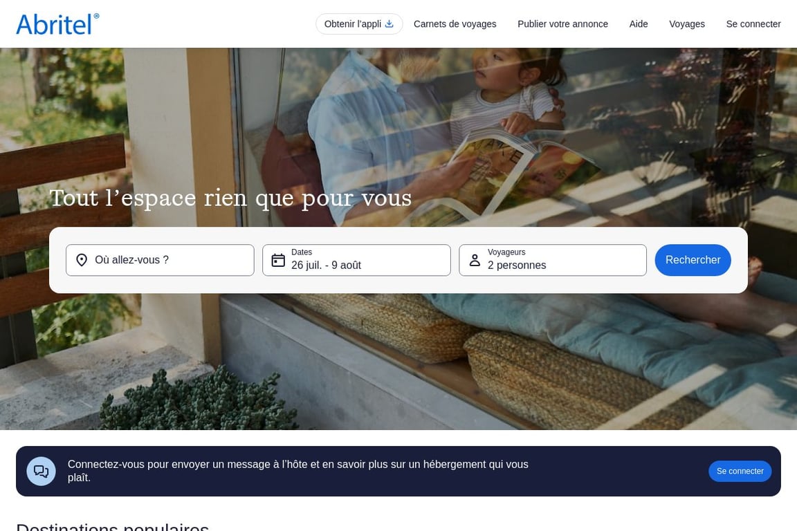 Abritel homepage
