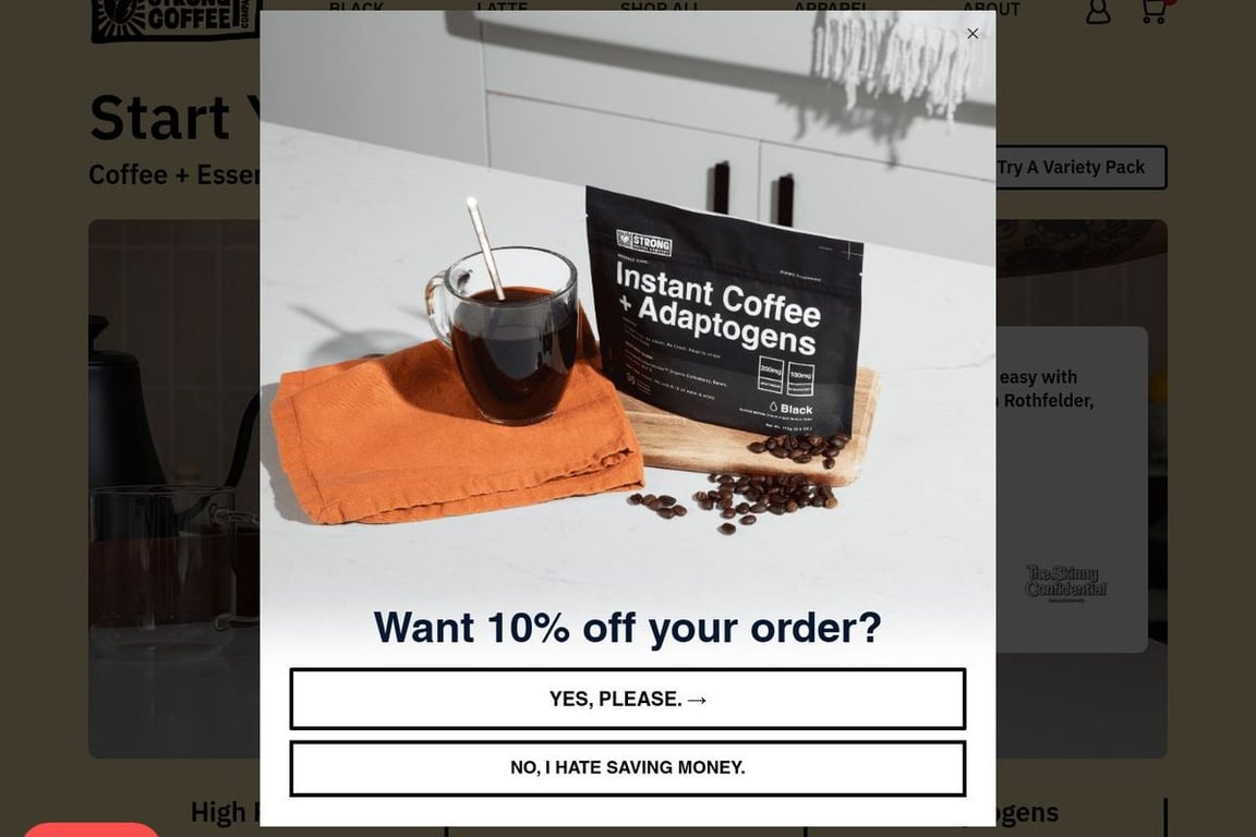 STRONG COFFEE COMPANY homepage