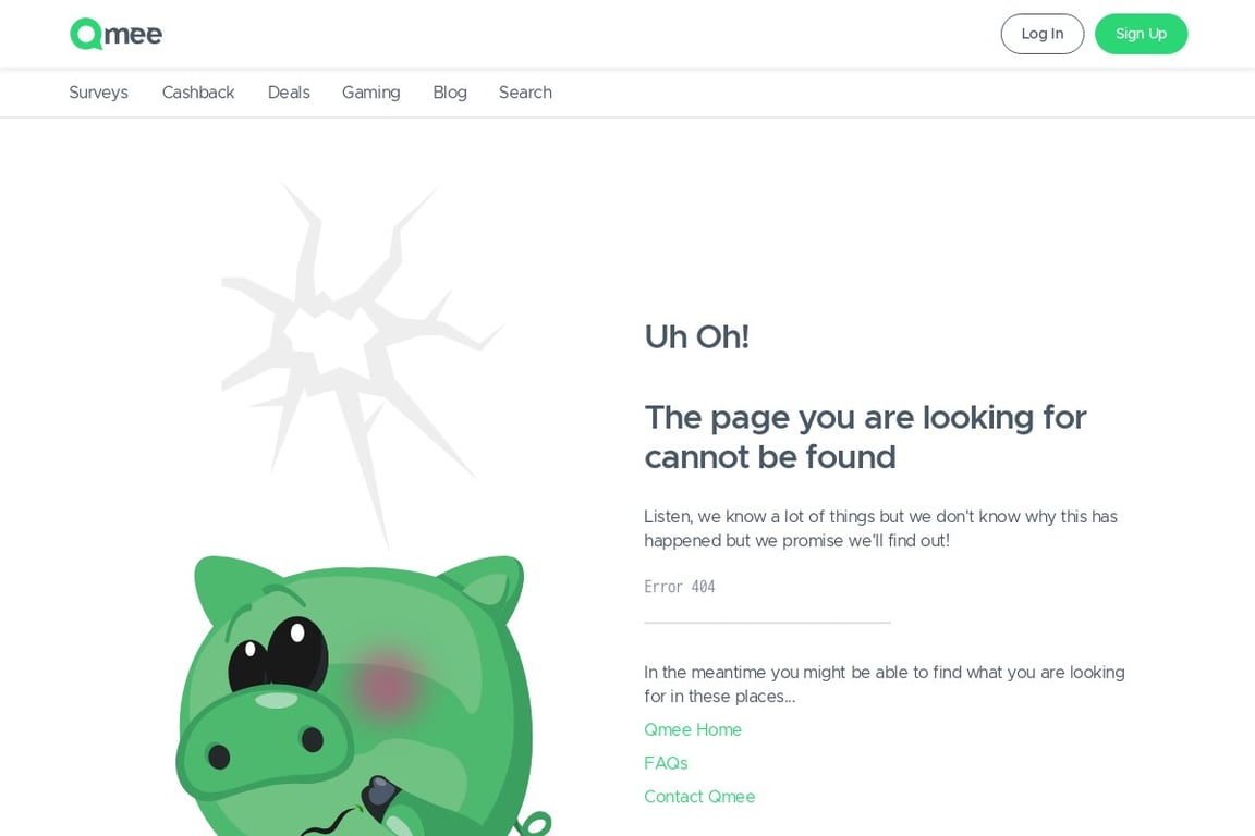 Qmee affiliate program signup page