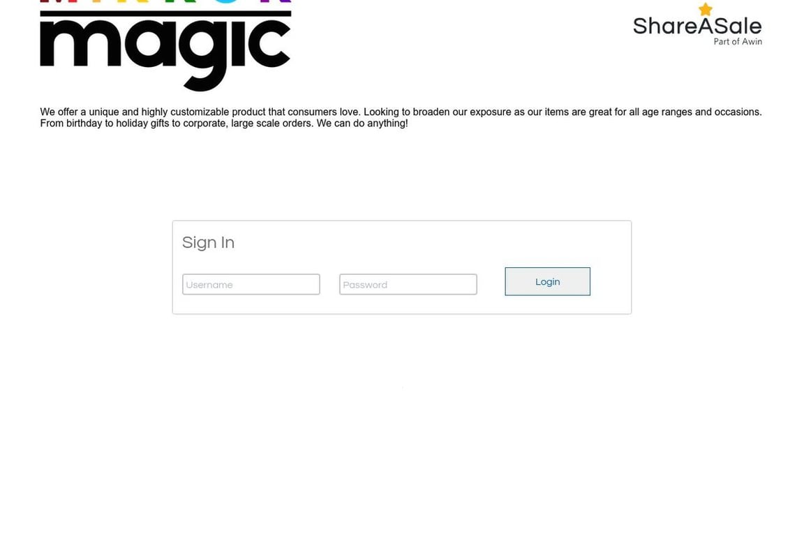 Mirror Magic affiliate program signup page