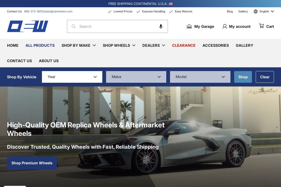 OE Wheels LLC homepage