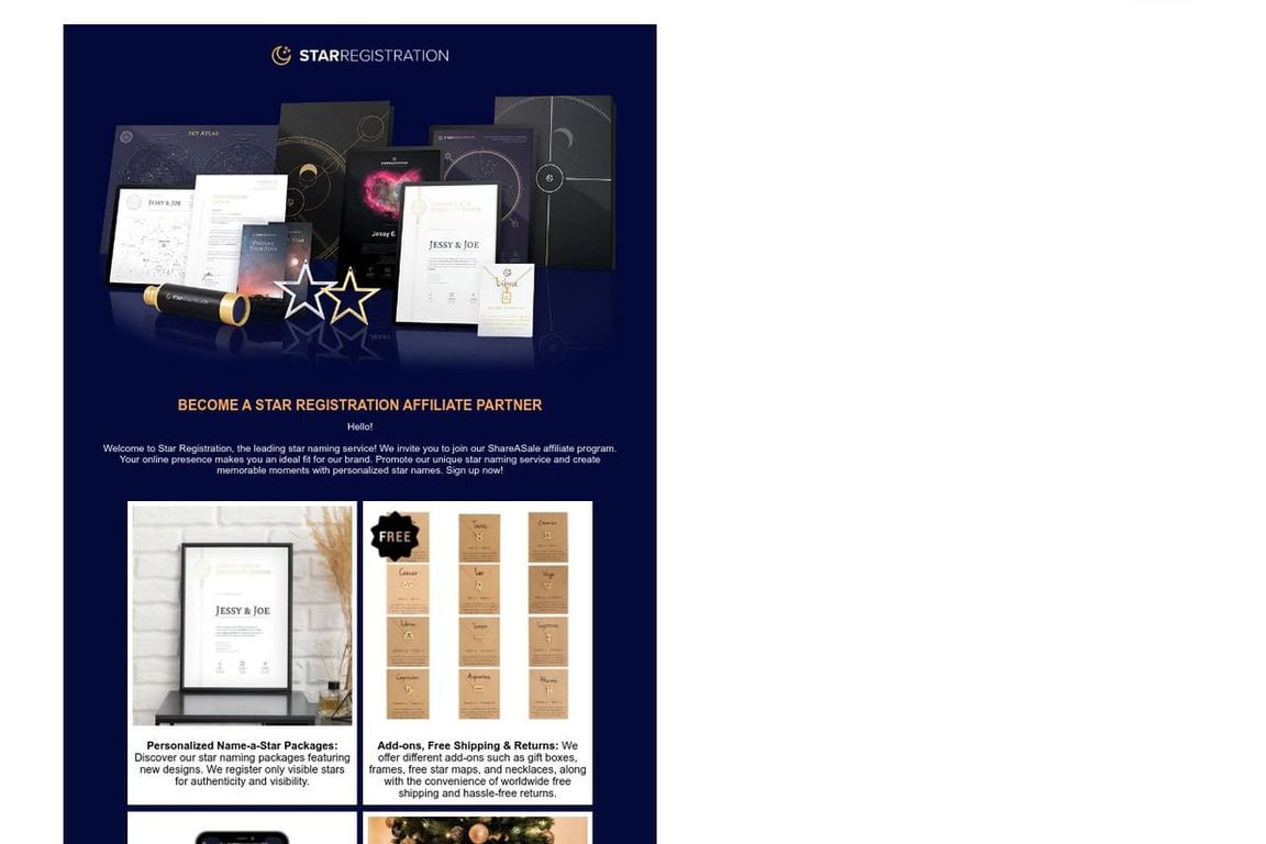 Star Register, SIA affiliate program signup page