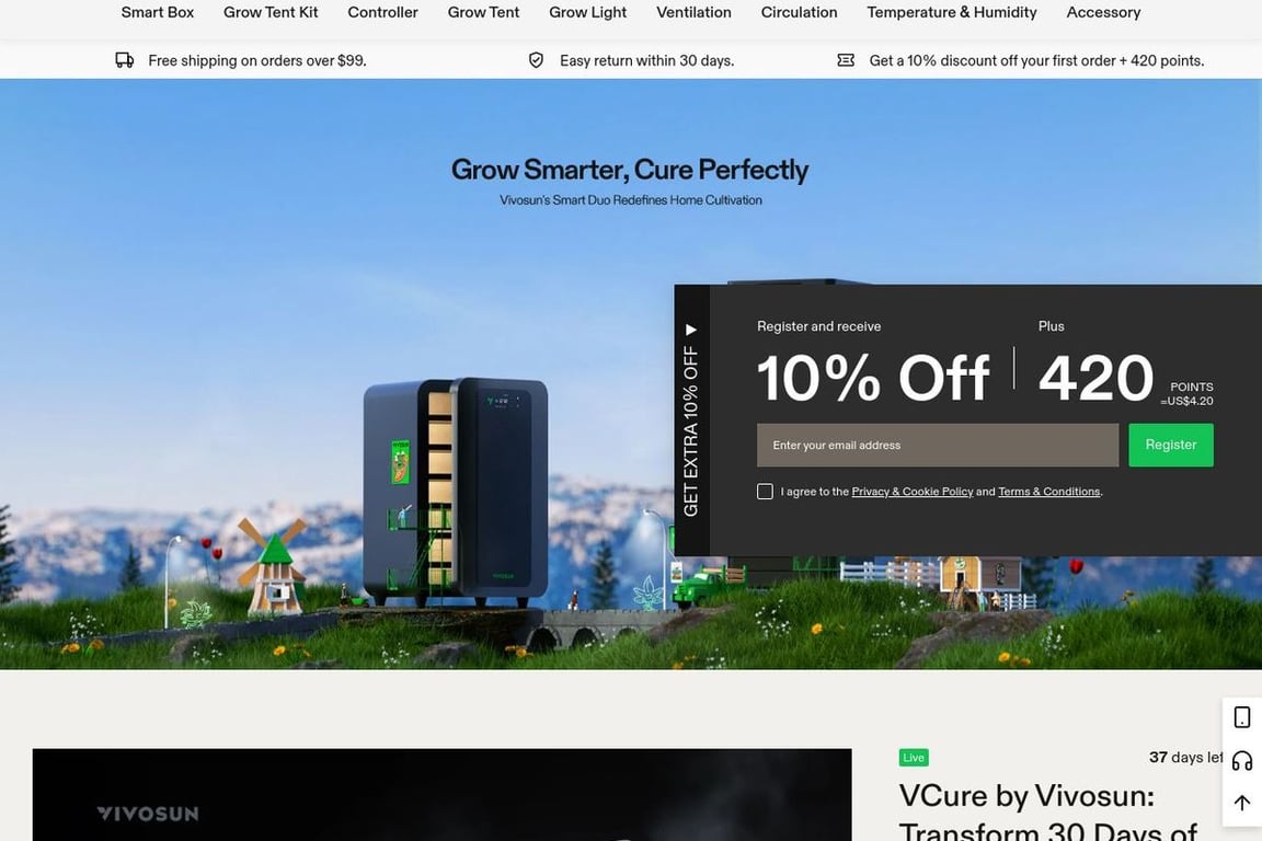VIVOSUN INC homepage