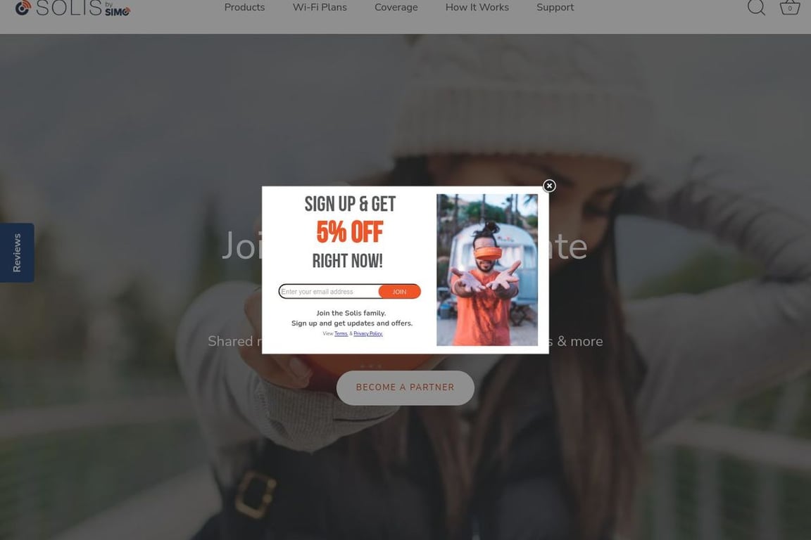 Skyroam affiliate program signup page