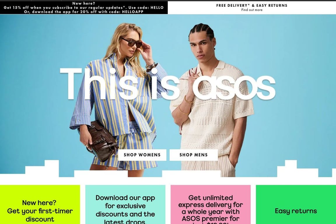 ASOS homepage