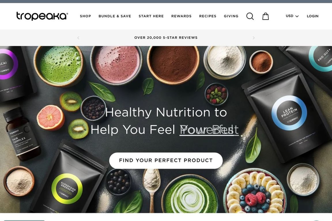 Tropeaka homepage