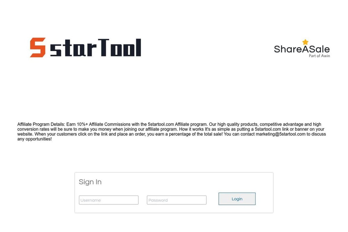 5Star Technology INC. affiliate program signup page