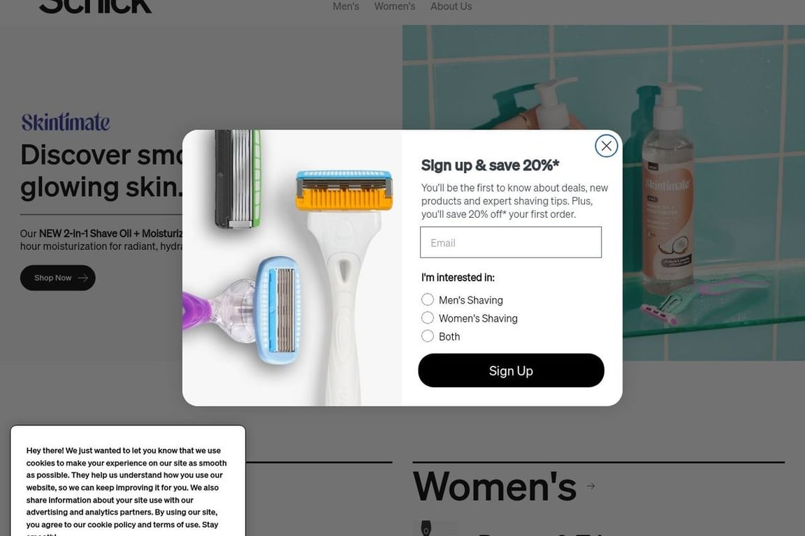 Schick homepage