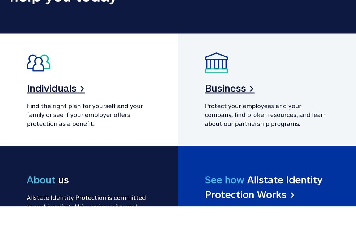 Allstate Identity Protection homepage