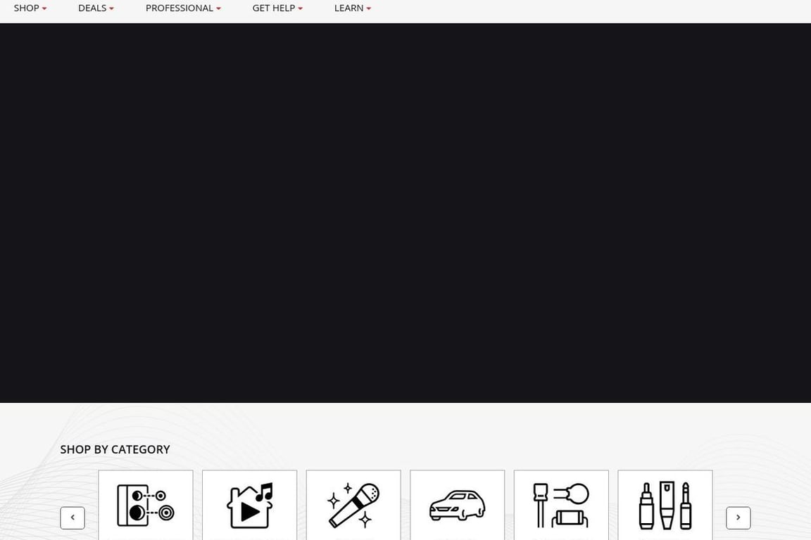 Parts Express homepage