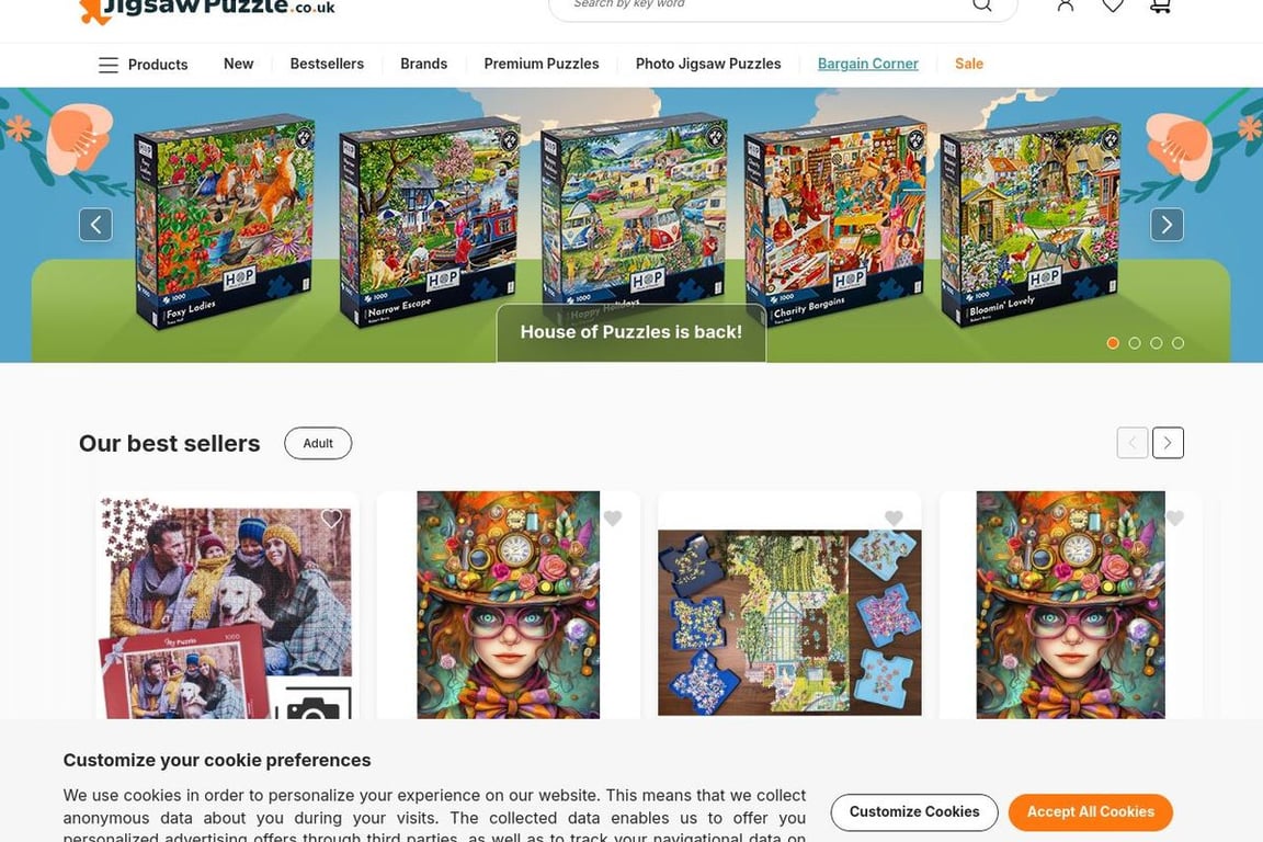JigsawPuzzle.co.uk homepage