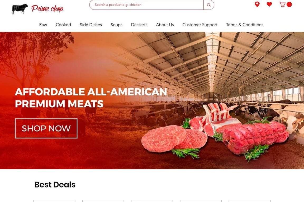 Prime Chop homepage