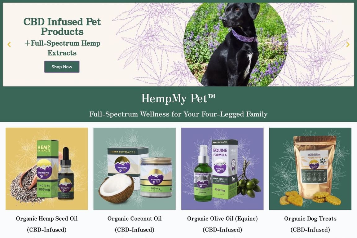 HempMy Pet homepage