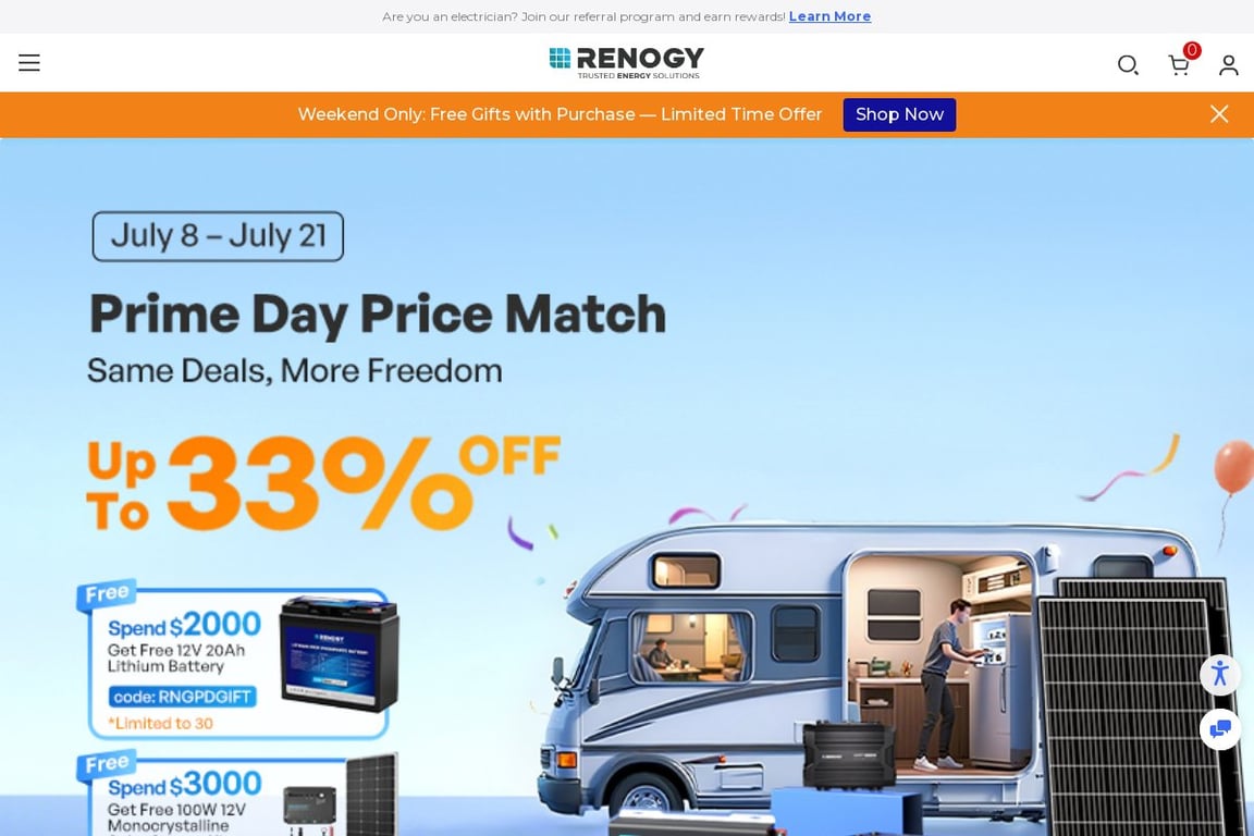 Renogy homepage