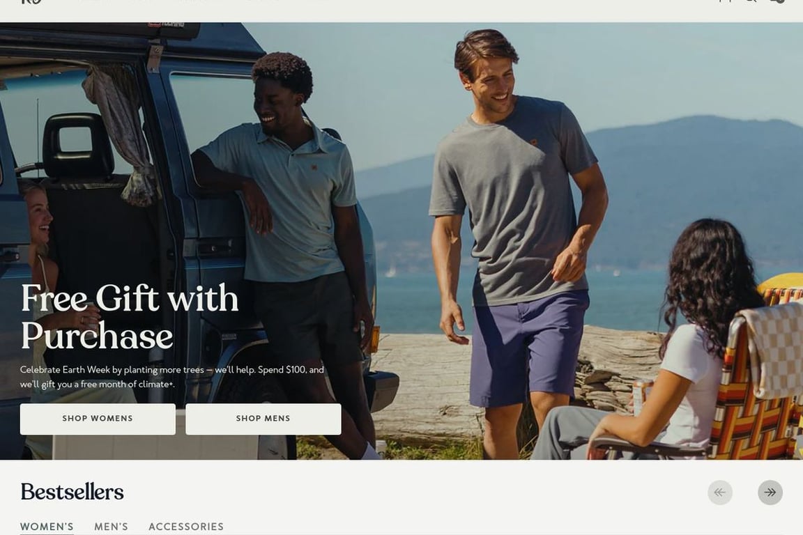 Tentree homepage