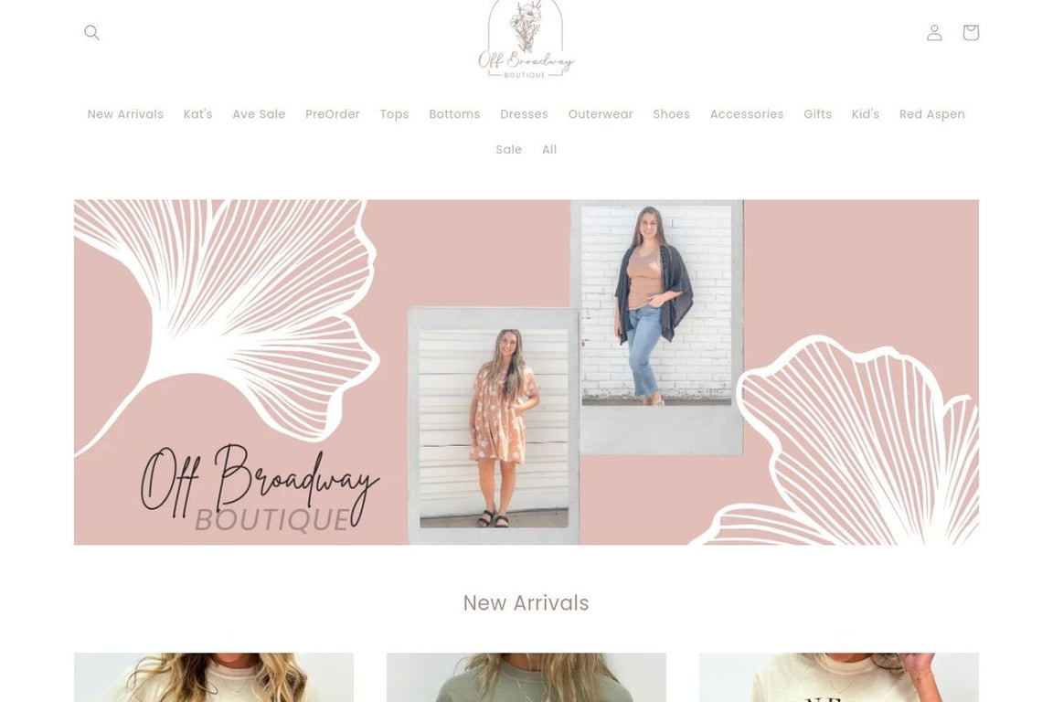 Off Broadway Boutique homepage