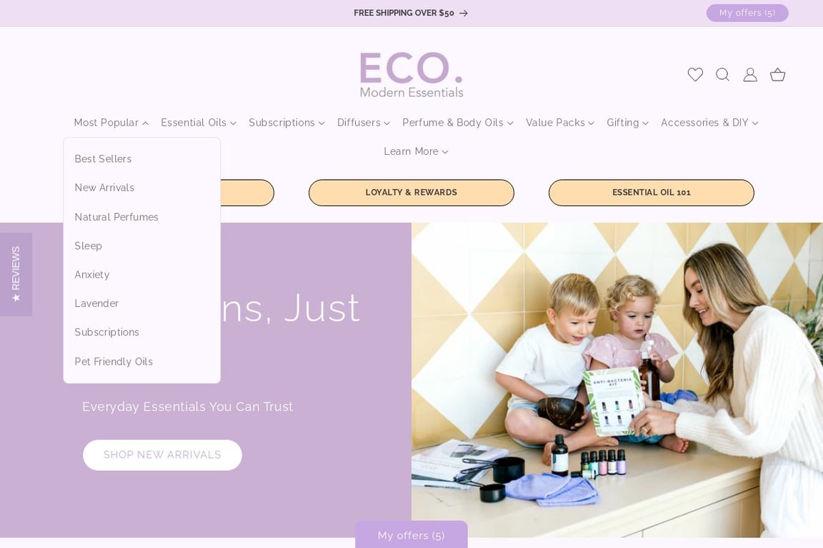 ECO. Modern Essentials homepage