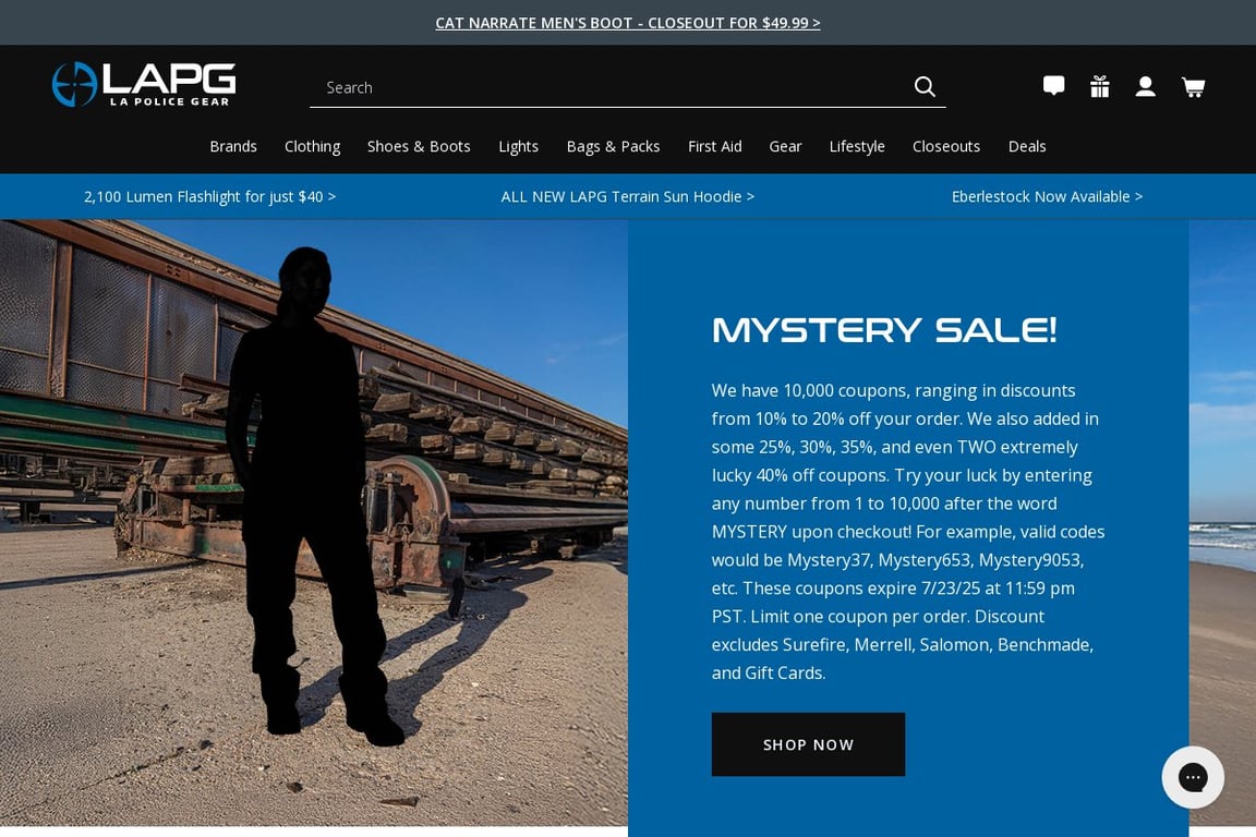 LA Police Gear homepage