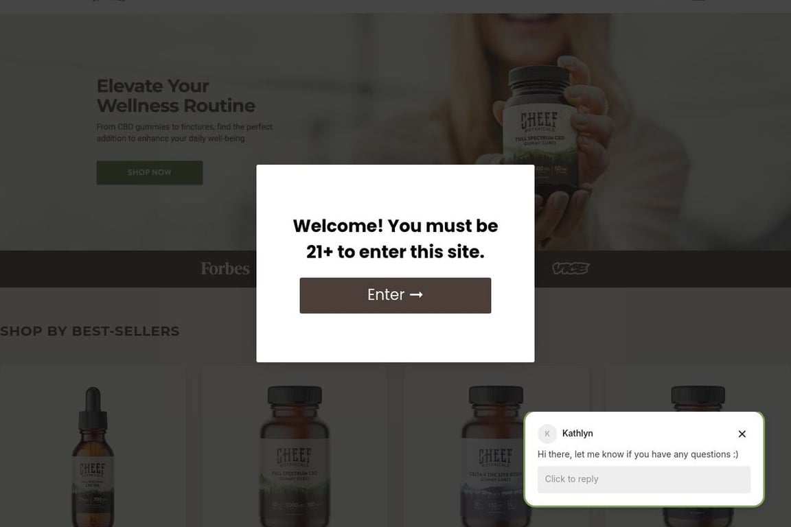 Cheef Botanicals homepage