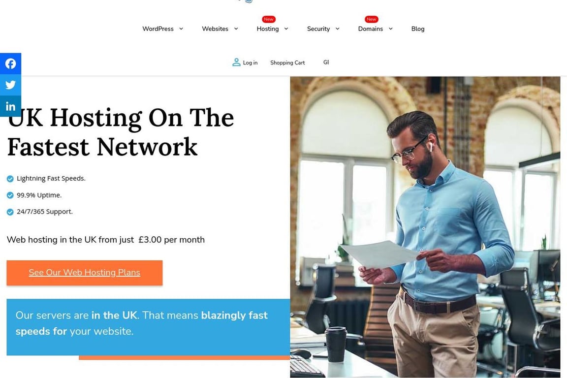 HOSTING.co.uk homepage