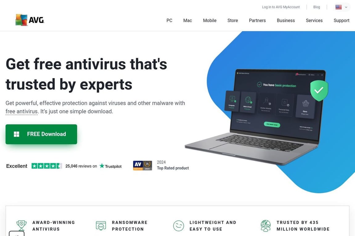 AVG Technologies homepage