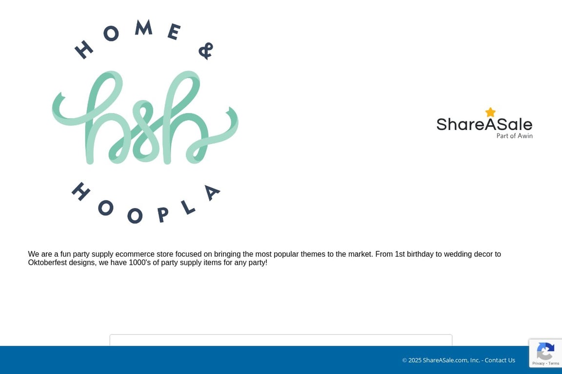 Home & Hoopla affiliate program signup page