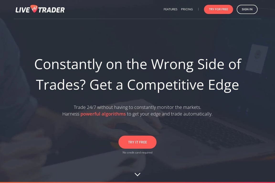 LiveTrader homepage