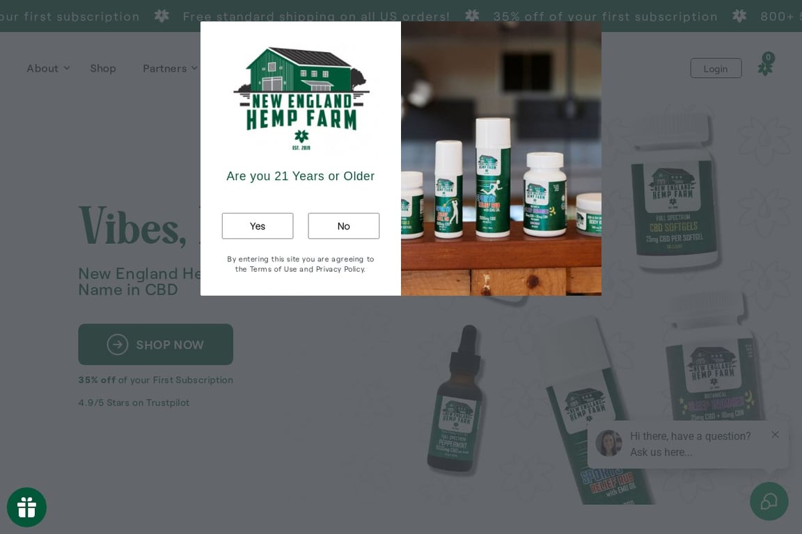 New England Hemp Farm homepage