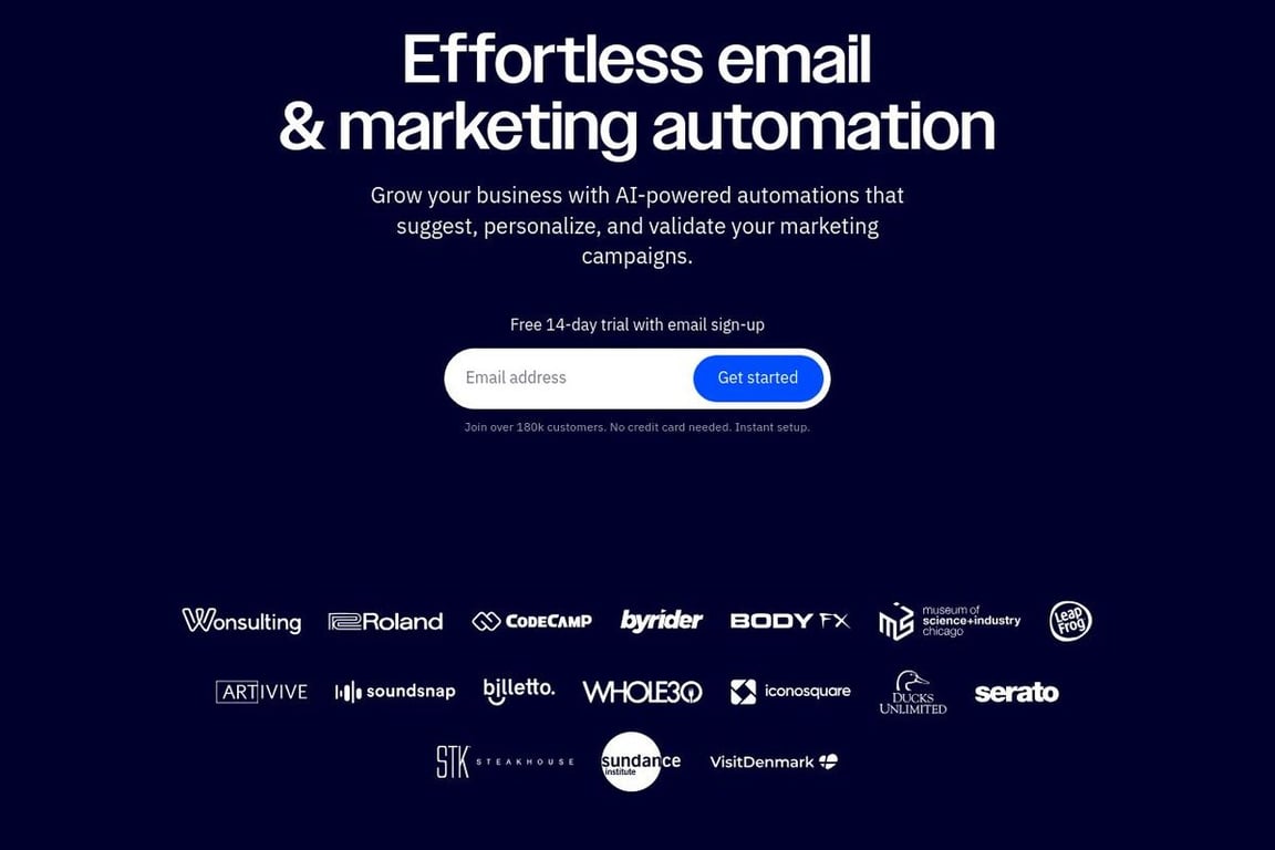 ActiveCampaign homepage
