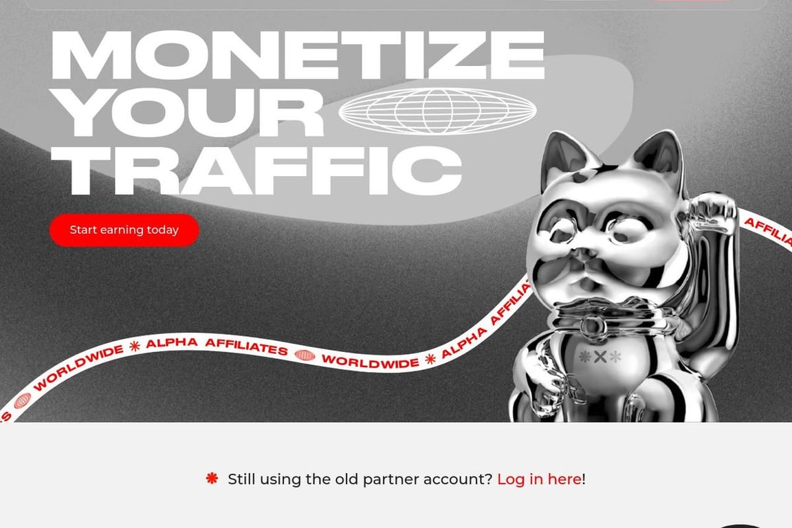 Alpha Affiliates homepage