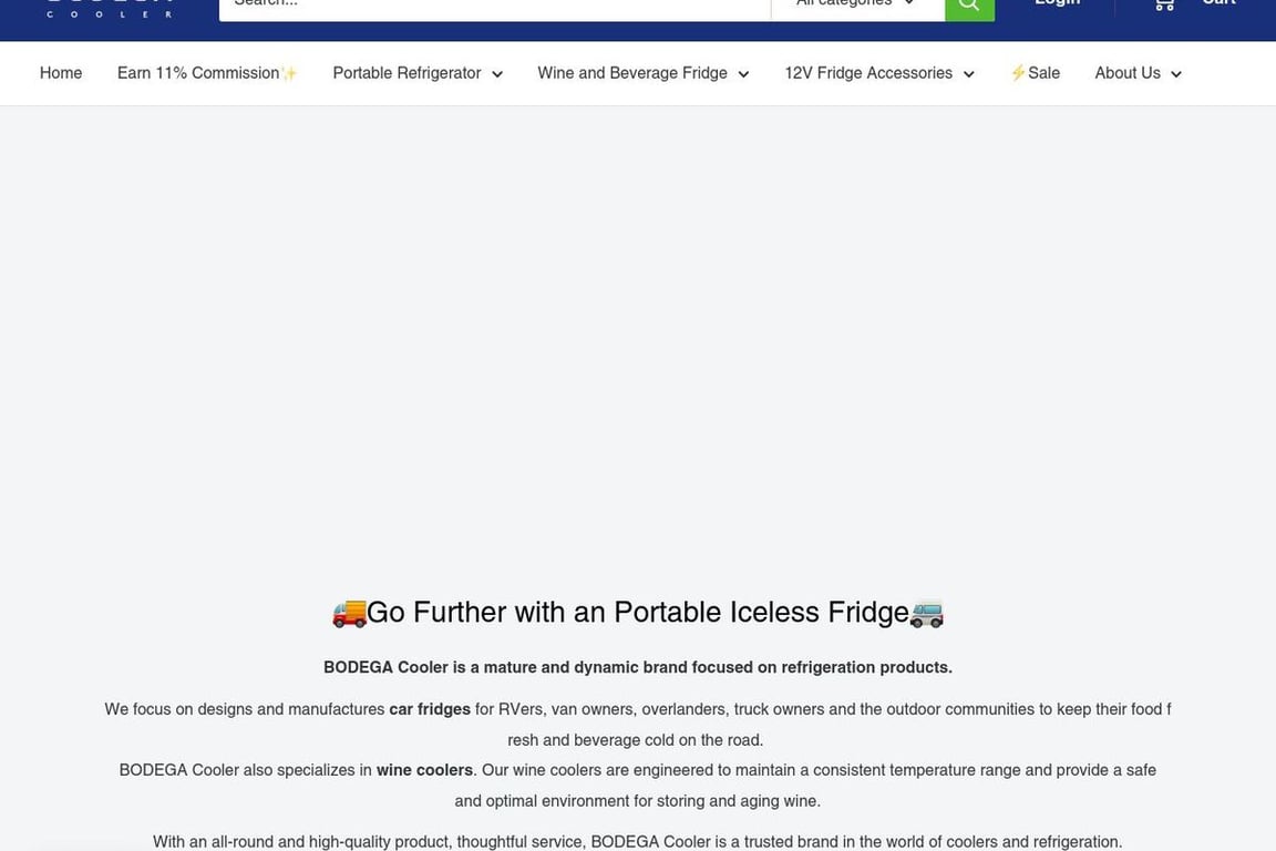 Bodega Cooler homepage