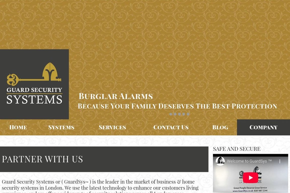Guard Security Systems affiliate program signup page