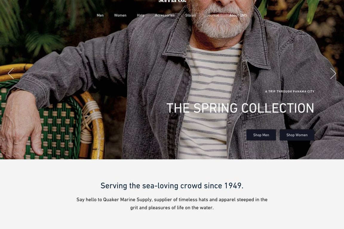 Quaker Marine Supply homepage