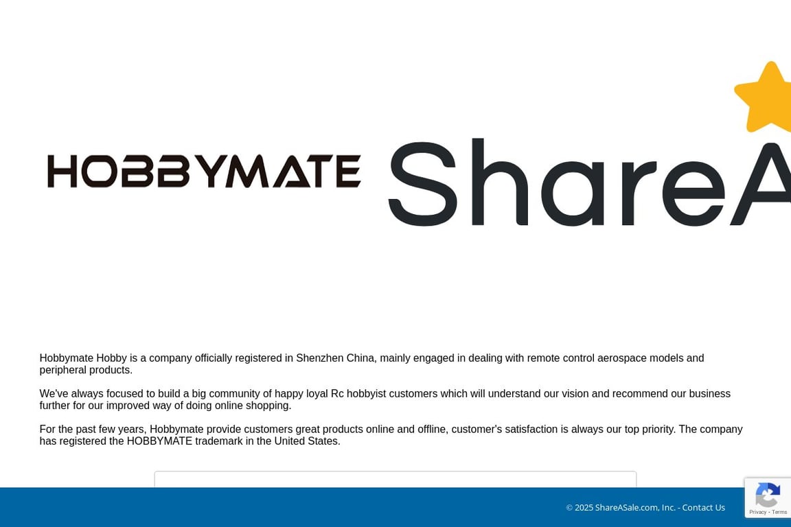 Hobbymate Hobby affiliate program signup page