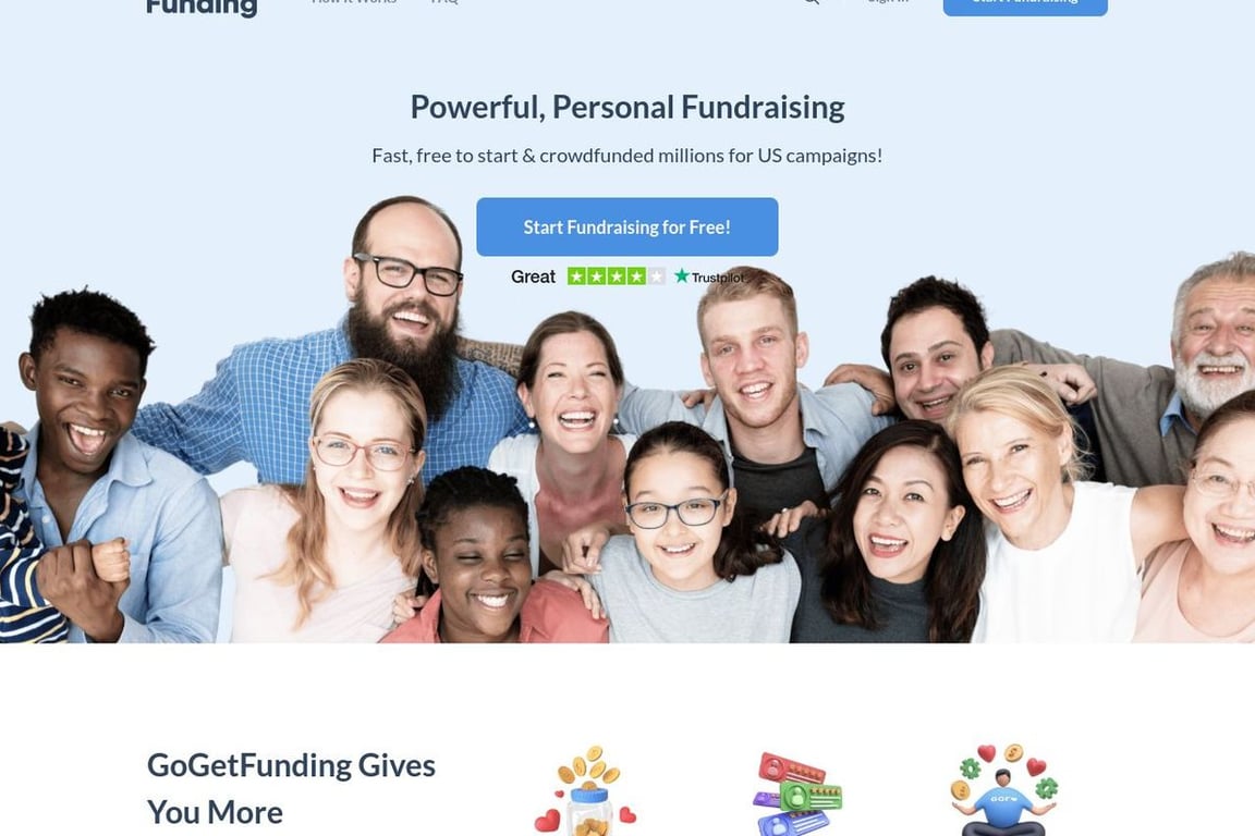 GoGetFunding homepage