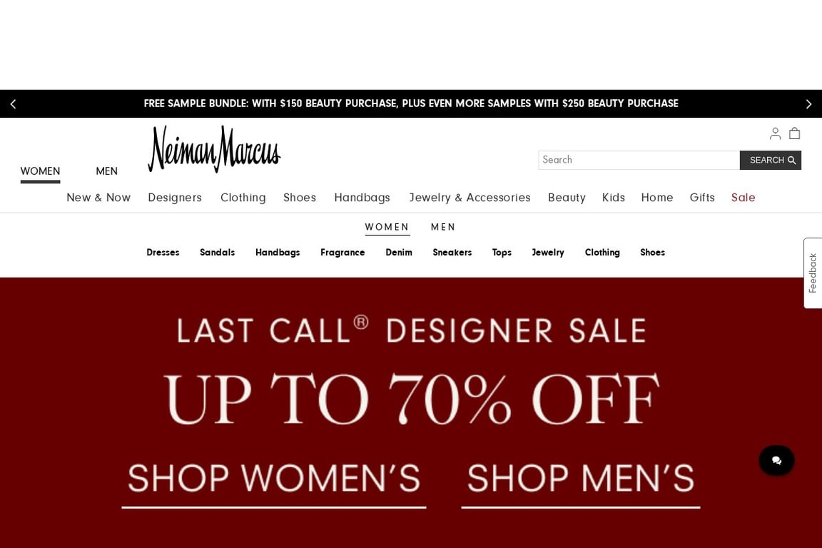 Neiman Marcus homepage
