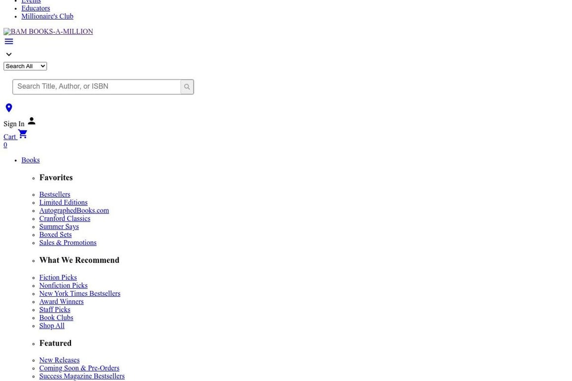Books-A-Million homepage