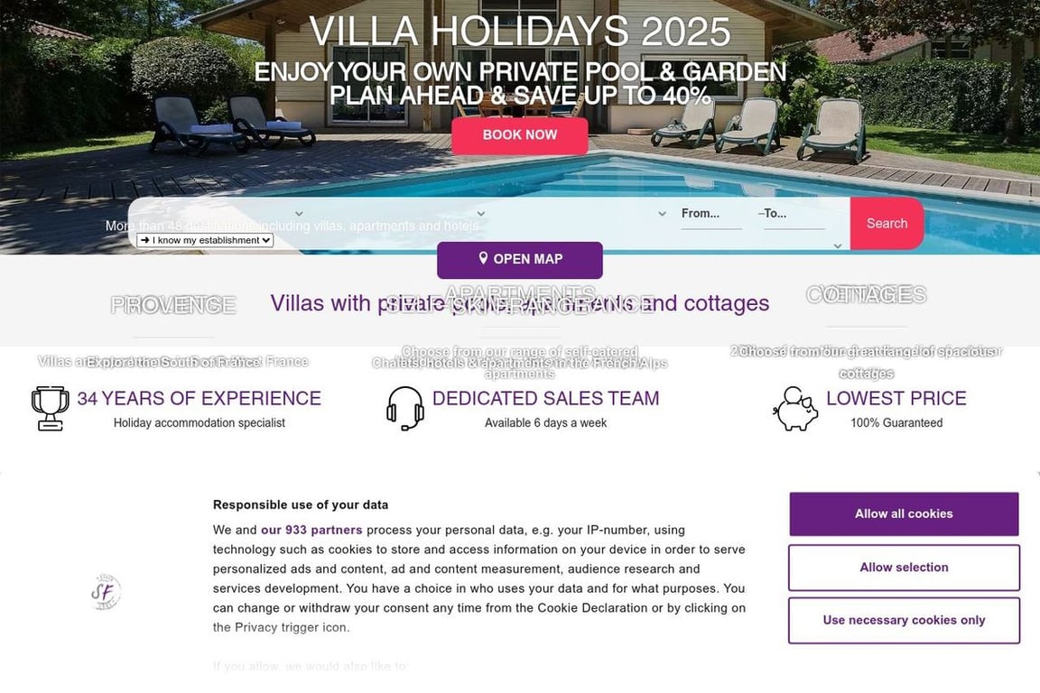 Summer France UK homepage