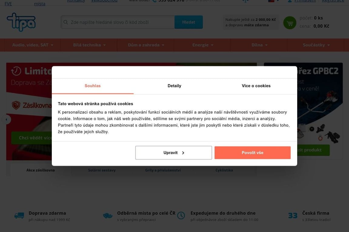 Tipa homepage