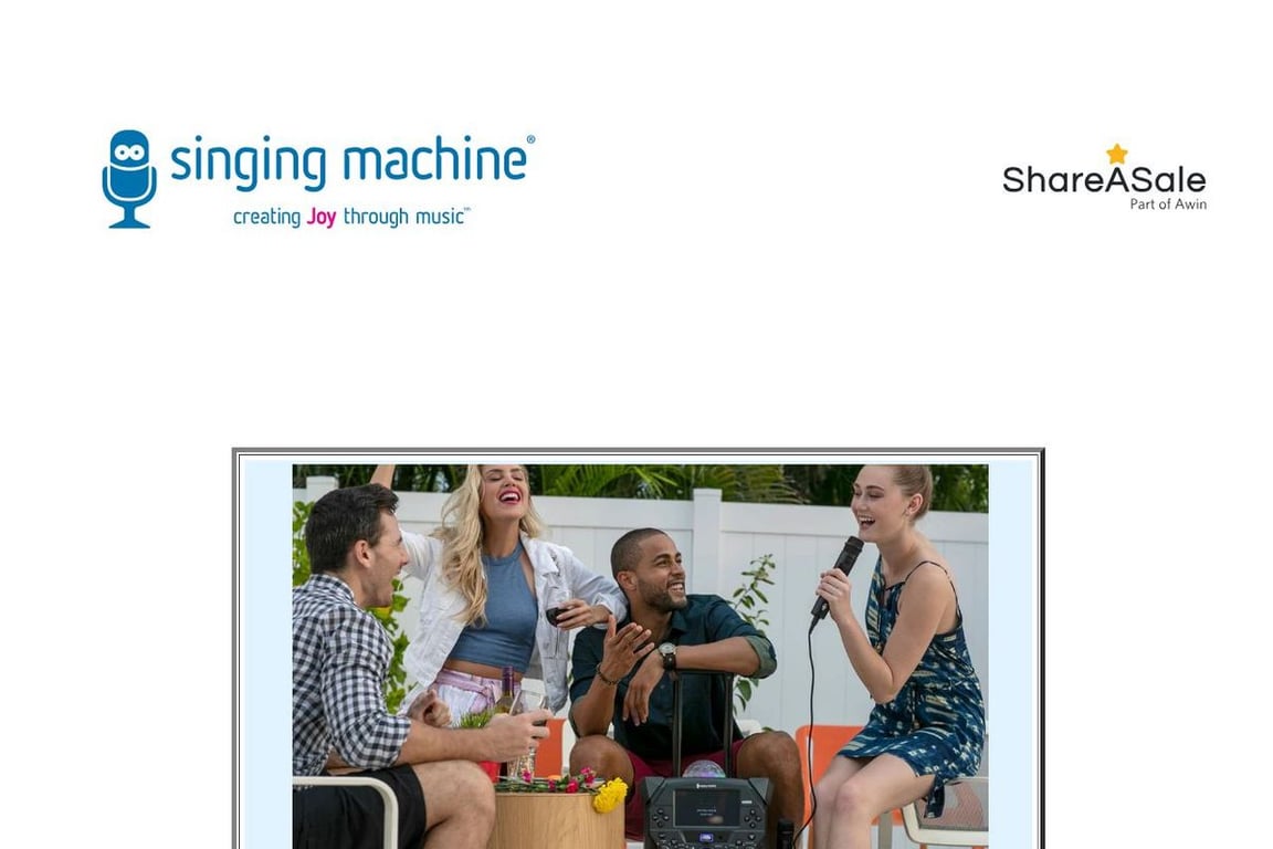 Singing Machine affiliate program signup page