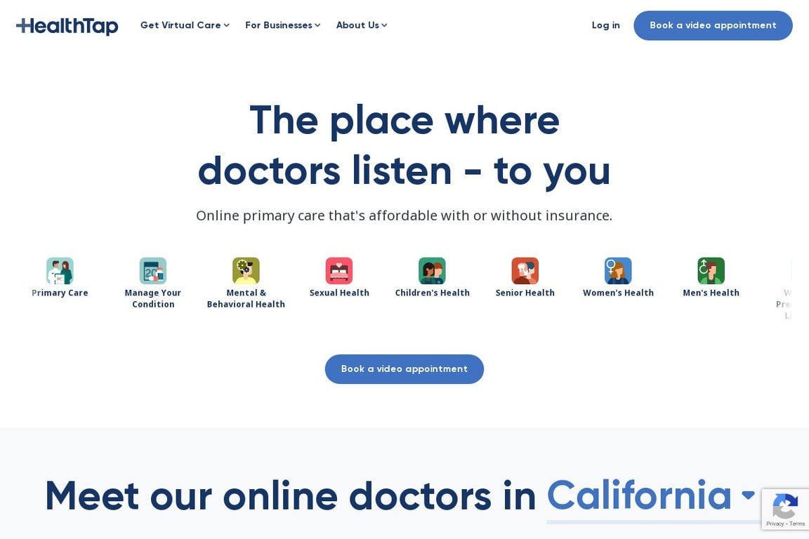 HealthTap homepage