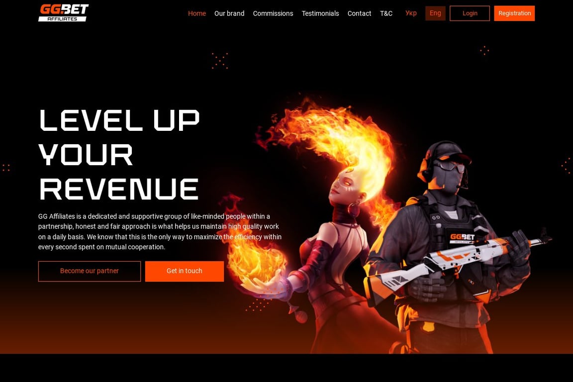 GG.Bet Affiliates homepage