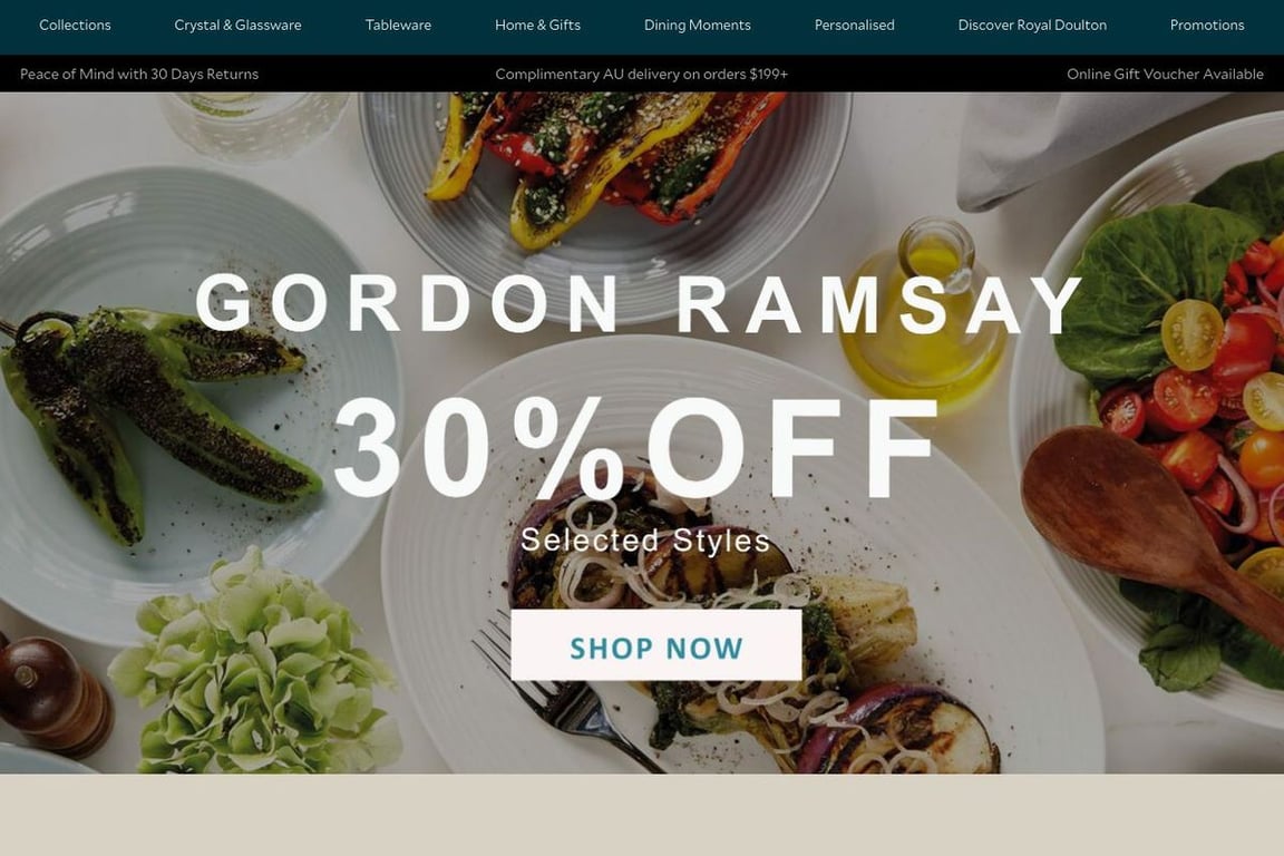 Royal Doulton AU homepage