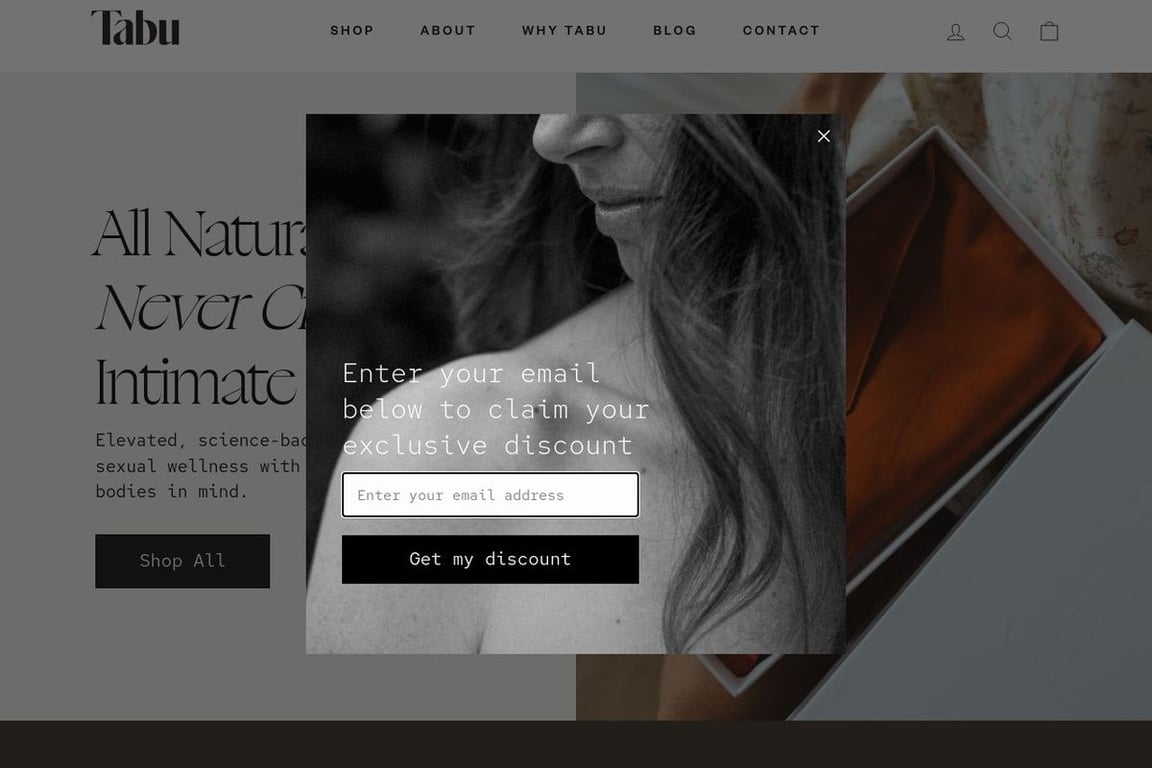 Tabu homepage
