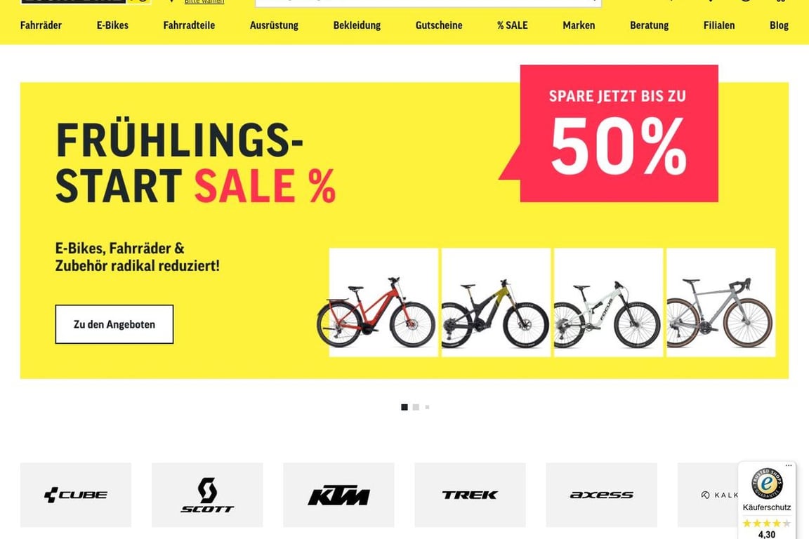 Lucky Bike DE homepage