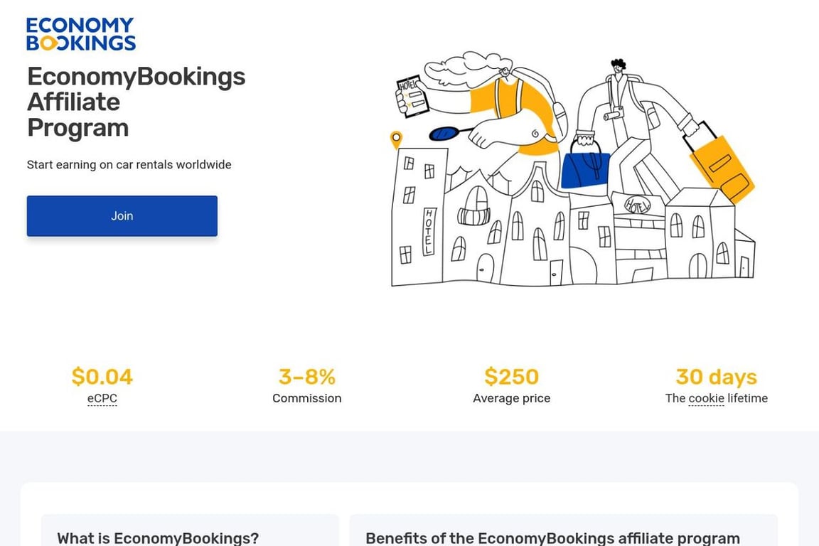 EconomyBookings affiliate program signup page