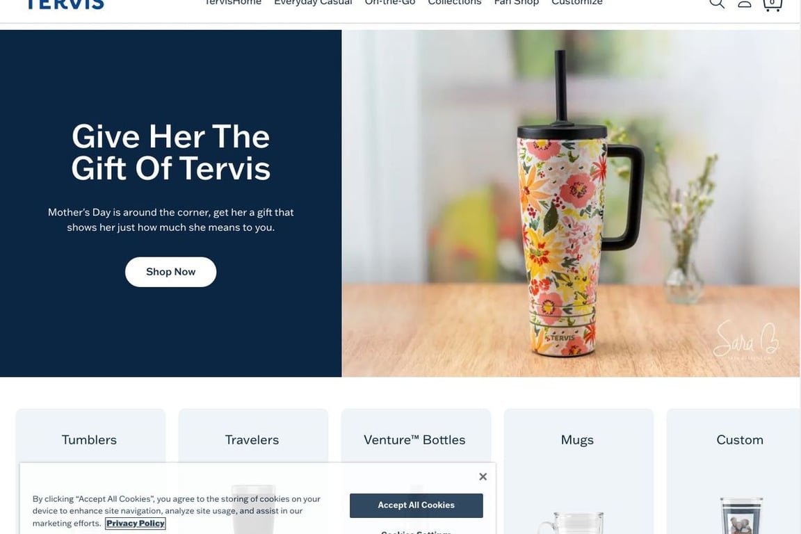 Tervis Tumbler Company homepage