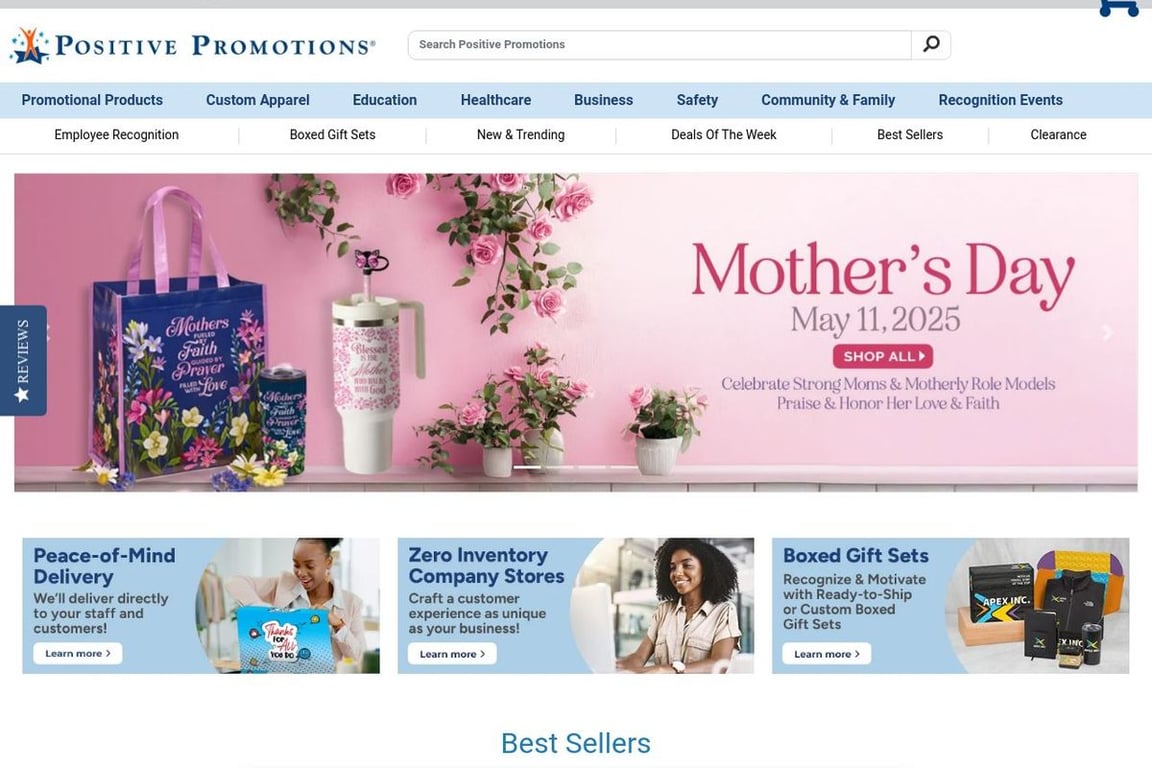 Positive Promotions homepage