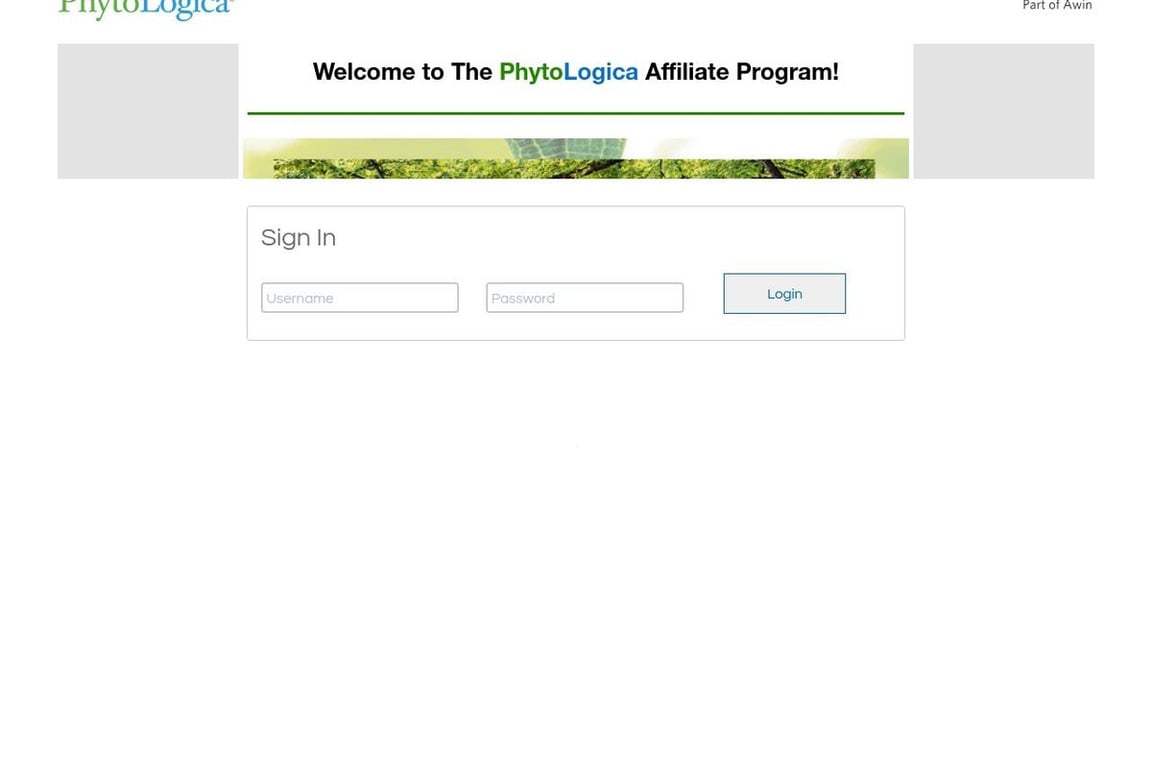 Phytologica affiliate program signup page