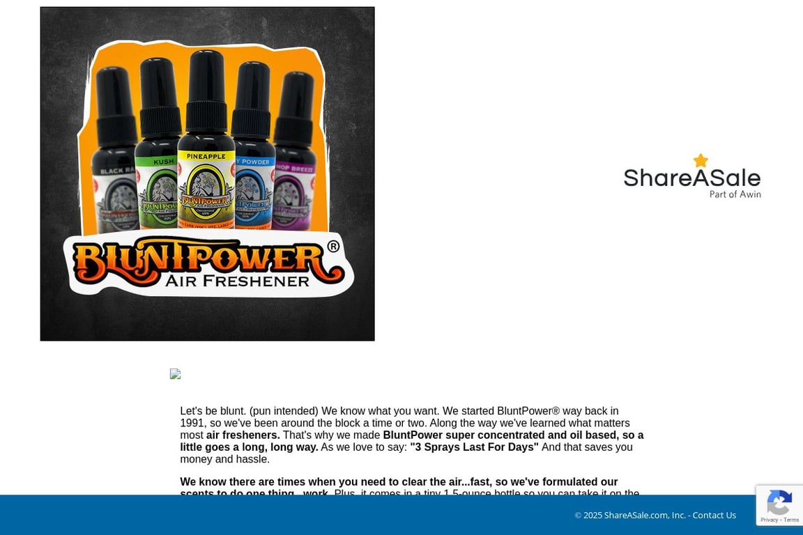BluntPower affiliate program signup page
